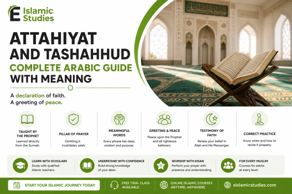 Attahiyat and Tashahhud: Complete Arabic Guide with Meaning