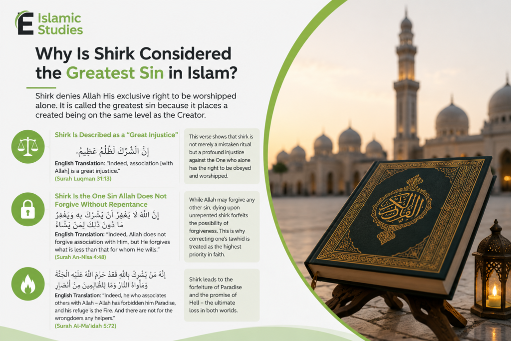 Shirk Is the One Sin Allah Does Not Forgive Without Repentance
