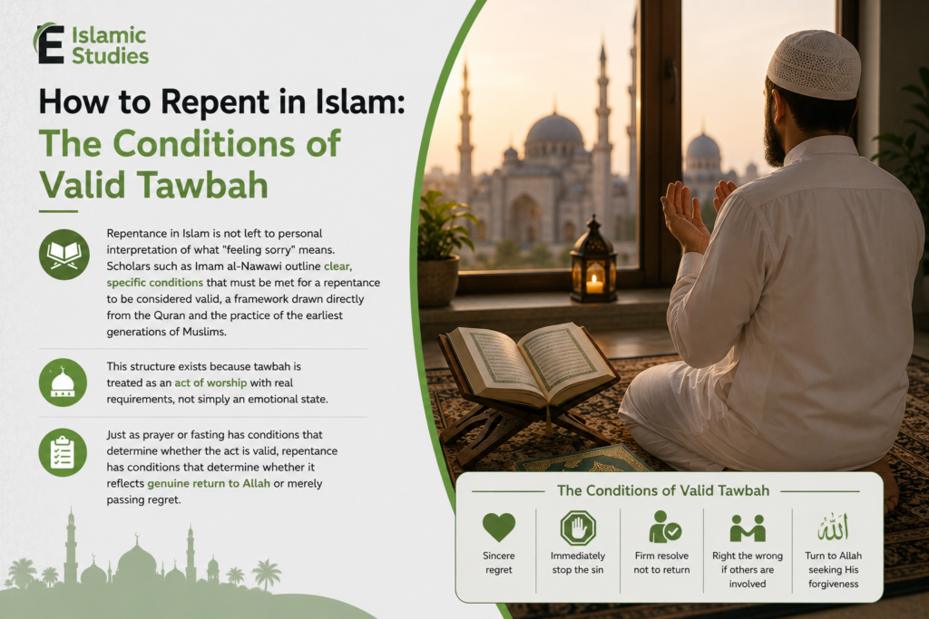 How to Repent in Islam: The Conditions of Valid Tawbah