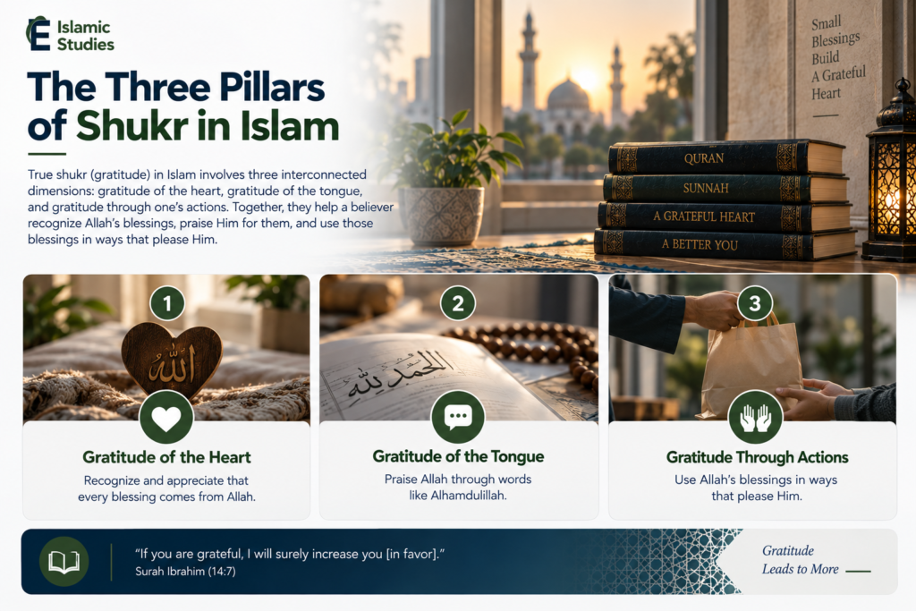 The Three Pillars of Shukr in Islam