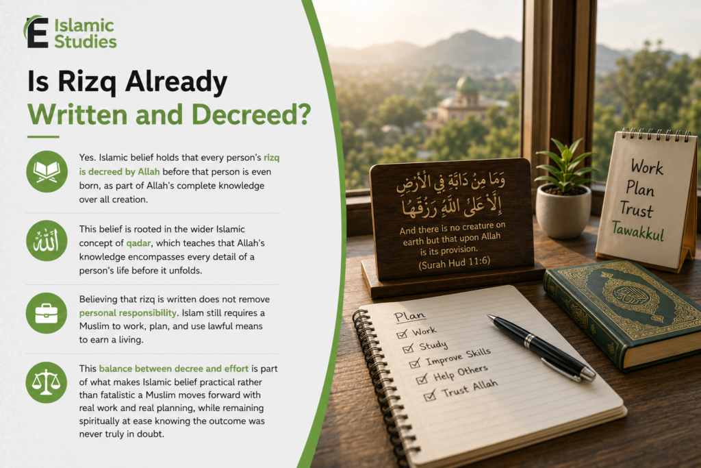 Is Rizq Already Written and Decreed?