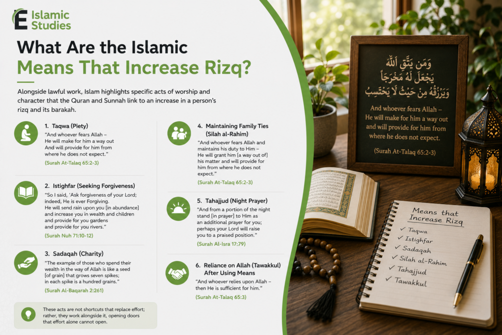 What Are the Islamic Means That Increase Rizq?
